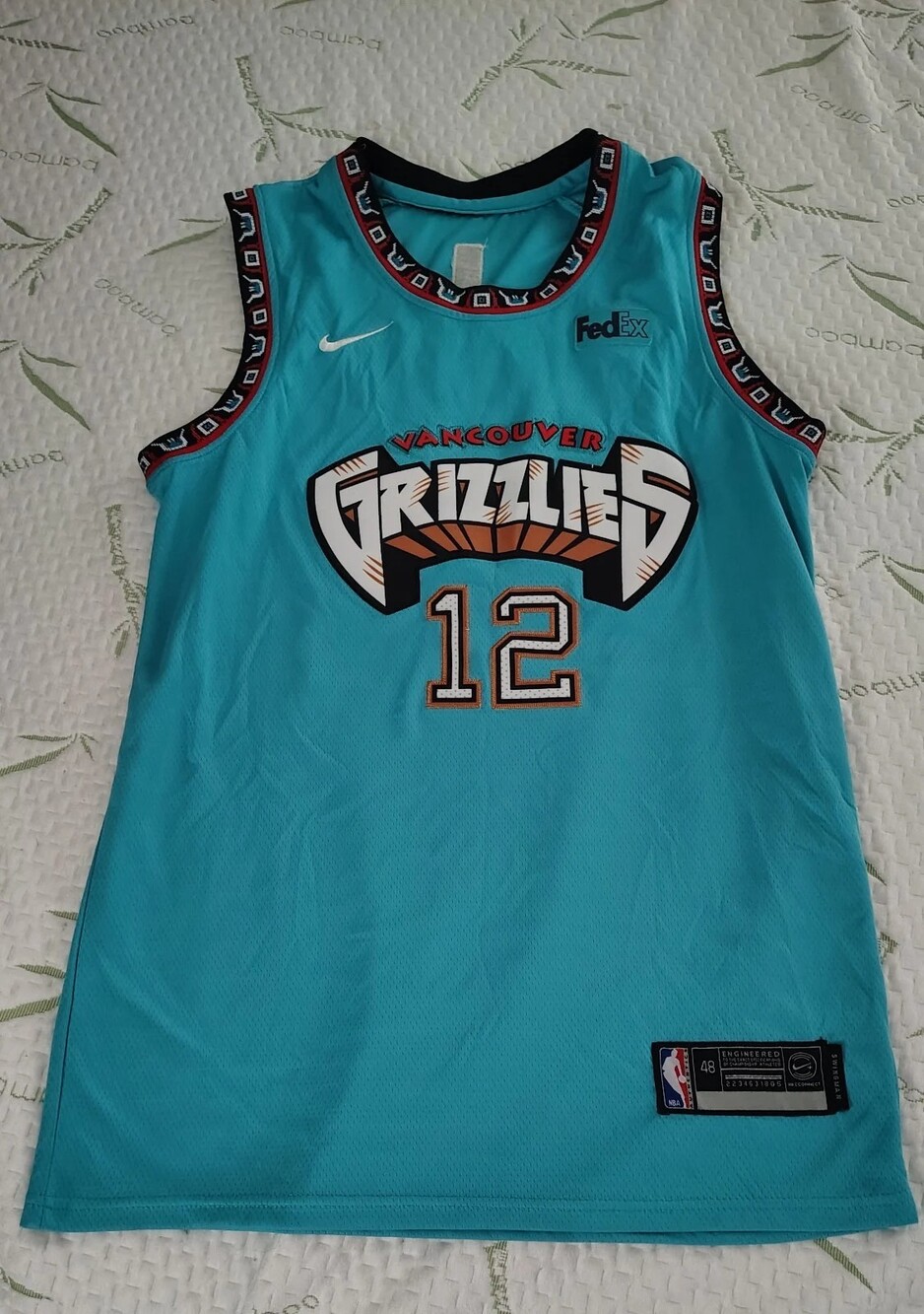 Vancouver Grizzlies Basketball Jersey #12 Morant